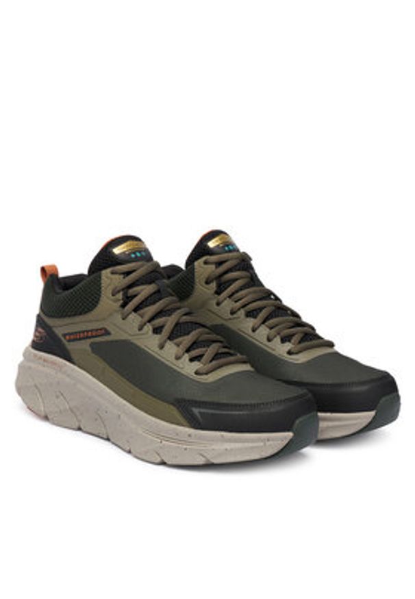 skechers - Skechers Sneakersy D'Lux Walker 2.0 232953 OLOR Khaki. Kolor: brązowy. Materiał: skóra