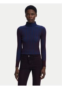 Desigual Golf Barrow 25WWJF18 Niebieski Slim Fit. Typ kołnierza: golf. Kolor: niebieski. Materiał: syntetyk #1