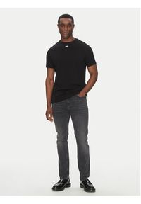 Karl Lagerfeld - KARL LAGERFELD T-Shirt 755058 552235 Czarny Regular Fit. Typ kołnierza: dekolt w karo. Kolor: czarny. Materiał: bawełna