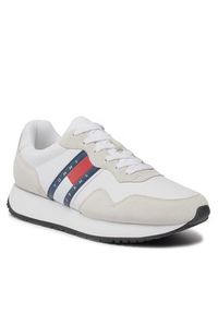 Tommy Jeans Sneakersy Tjm Modern Runner EM0EM01316 Biały. Kolor: biały. Materiał: skóra, zamsz