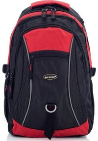 BAG STREET - Bag Street Czerwony Plecak Męski do Pracy BagStreet 68G. Kolor: czerwony. Styl: street #1
