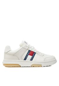 Tommy Jeans Sneakersy The Brooklyn Leather EM0EM01429 Biały. Kolor: biały. Materiał: skóra