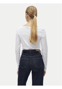 Vero Moda Bluzka Maxi My 10228809 Biały Slim Fit. Kolor: biały. Materiał: bawełna #7