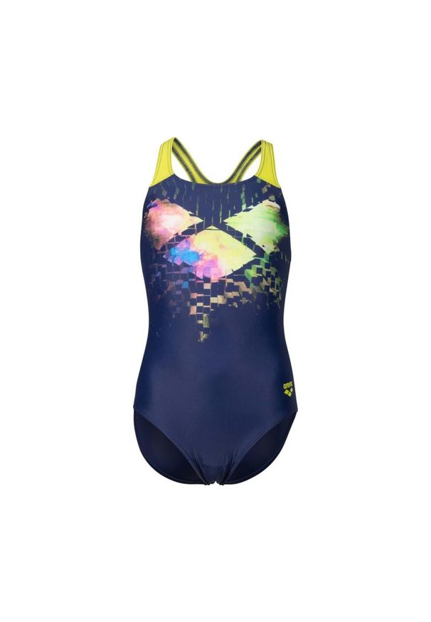 Strój kąpielowy dziewczęcy jednoczęściowy na basen Arena Multipixels. Kolor: niebieski