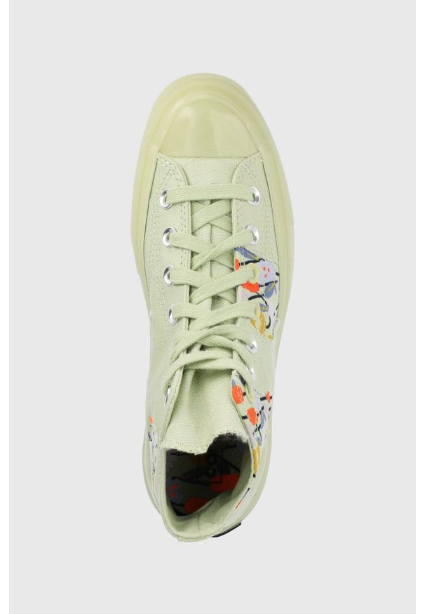 Converse trampki Chuck 70 Womens History Month damskie kolor szary. Nosek buta: okrągły. Zapięcie: sznurówki. Kolor: zielony. Materiał: guma. Obcas: na platformie