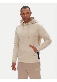 BOSS Bluza Iconic 50540741 Beżowy Regular Fit. Kolor: beżowy. Materiał: bawełna