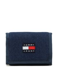 Duży Portfel Męski Tommy Jeans. Kolor: niebieski. Materiał: denim #1