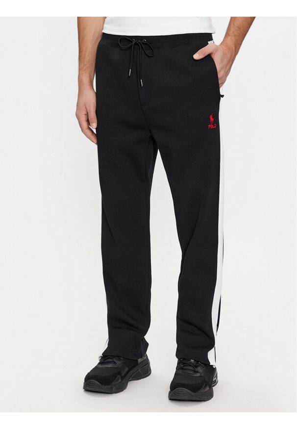 Polo Ralph Lauren Spodnie dresowe 710926505002 Czarny Regular Fit. Kolor: czarny. Materiał: bawełna, syntetyk