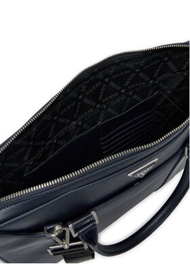Guess Torba na laptopa HMECSA P3138 Granatowy. Kolor: niebieski. Materiał: skóra