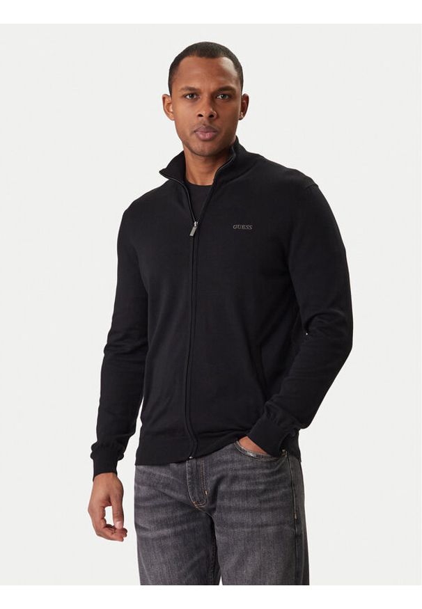Guess Kardigan M6RR18 Z4451 Czarny Regular Fit. Kolor: czarny. Materiał: bawełna