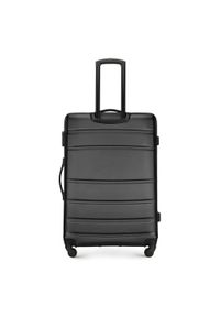 Wittchen - Duża walizka z ABS-u żłobiona czarna. Kolor: czarny. Materiał: guma. Styl: klasyczny #6