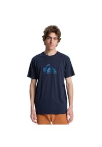 Quiksilver - Koszulka z krótkim rękawem EV COMP LOGO Mężczyźni. Kolor: niebieski. Materiał: materiał, bawełna. Długość rękawa: krótki rękaw. Długość: krótkie. Wzór: nadruk