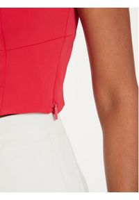 Marciano Guess Top 4GGH21 7074A Koralowy Slim Fit. Kolor: pomarańczowy. Materiał: wiskoza #4