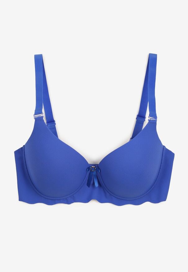 Renee - Granatowy Biustonosz Full Cup na Regulowanych Ramiączkach z Usztywnieniem Karetta. Kolor: niebieski