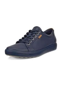 ecco - Buty do chodzenia damskie Ecco Soft 7. Kolor: wielokolorowy, niebieski. Materiał: materiał, skóra. Szerokość cholewki: normalna. Sport: turystyka piesza