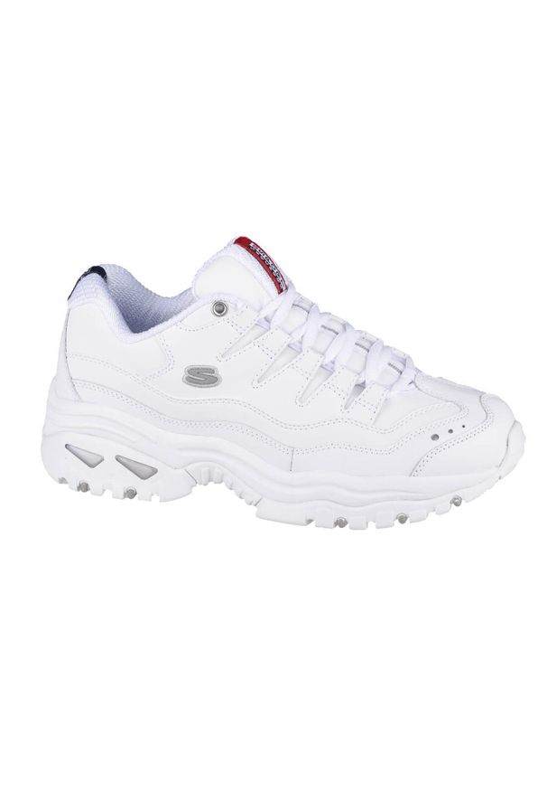 skechers - Buty sportowe Sneakersy damskie, Skechers Energy. Zapięcie: sznurówki. Kolor: biały. Materiał: tkanina, materiał, skóra, syntetyk. Szerokość cholewki: normalna. Sport: turystyka piesza