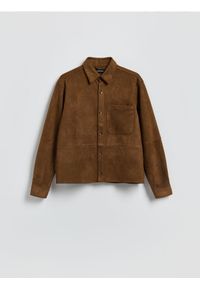 Reserved - Kurtka koszulowa z imitacji zamszu - brązowy. Kolor: brązowy. Materiał: zamsz #1