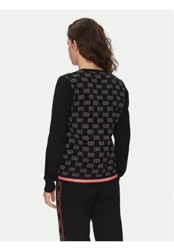 Liu Jo Sport Sweter TF4228 MS63L Czarny Regular Fit. Kolor: czarny. Materiał: syntetyk. Styl: sportowy