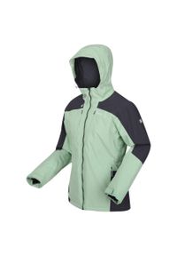 Regatta - Kurtka turystyczna zimowa damska Highton ze stretchem. Kolor: zielony, szary, wielokolorowy. Sezon: zima. Sport: turystyka piesza #1