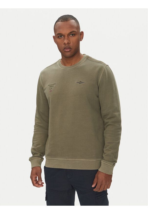 Aeronautica Militare Bluza 251FE1991F583 Khaki Regular Fit. Kolor: brązowy. Materiał: bawełna
