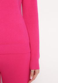 Born2be - Fuksjowy 2-częściowy Komplet Dzianinowy ze Swetrem i Spodniami Sieslia. Kolor: różowy. Materiał: dzianina #5