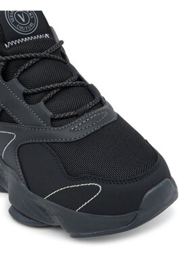 Versace Jeans Couture Sneakersy 79YA3SU3 ZSC95 899 Czarny. Kolor: czarny. Materiał: materiał