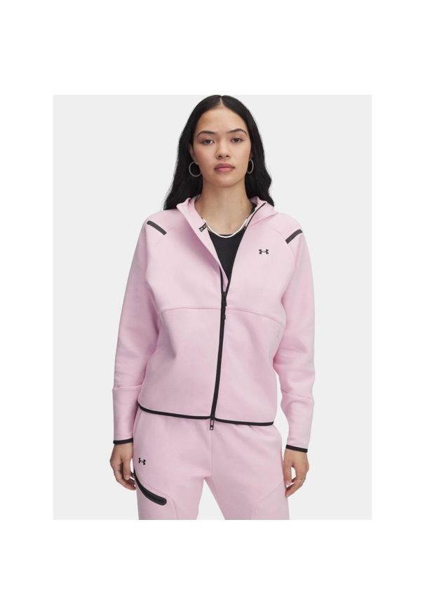 Bluza z kapturem damska Under Armour Unstoppable FZ. Typ kołnierza: kaptur. Kolor: różowy