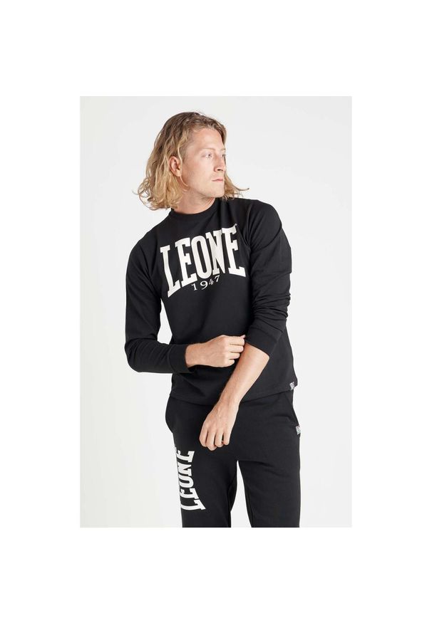 LEONE 1947 APPAREL - Męska koszulka z długim rękawem Leone 1947 Apparel. Kolor: czarny. Materiał: tkanina. Długość rękawa: długi rękaw. Długość: długie. Sport: fitness