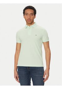 TOMMY HILFIGER - Tommy Hilfiger Polo 1985 MW0MW17771 Zielony Slim Fit. Typ kołnierza: polo. Kolor: zielony. Materiał: bawełna