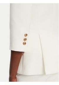 Elisabetta Franchi Marynarka GI-164-52E2-V640 Biały Regular Fit. Kolor: biały. Materiał: syntetyk