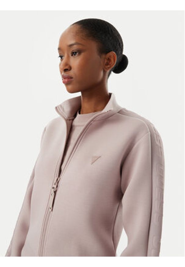 Guess Bluza New Allie Scuba V2YQ17 K7UW2 Fioletowy Regular Fit. Kolor: fioletowy. Materiał: wiskoza