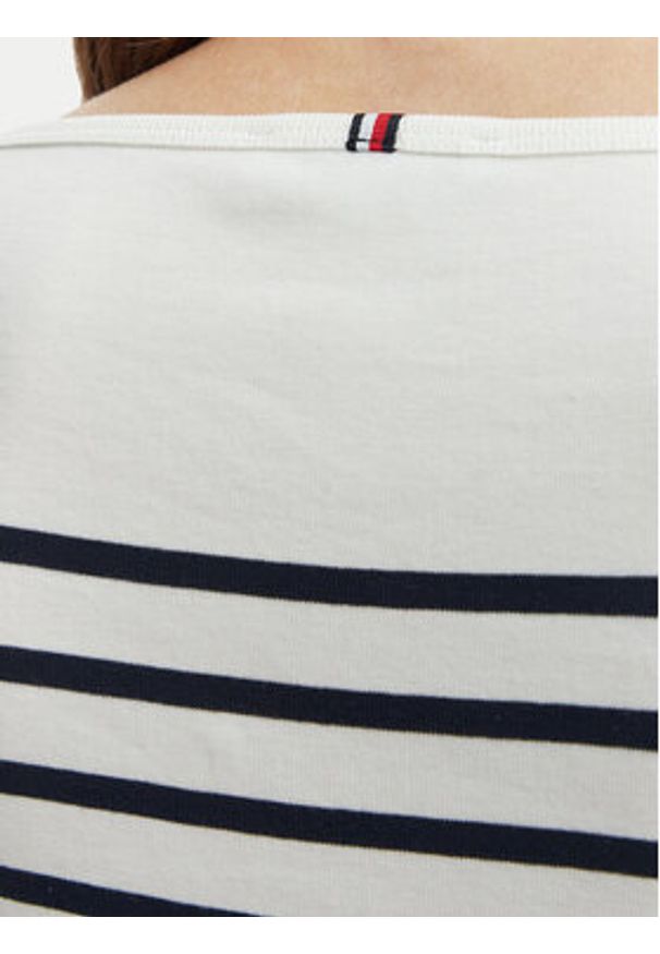 TOMMY HILFIGER - Tommy Hilfiger Bluzka New Cody WW0WW40589 Biały Slim Fit. Kolor: biały. Materiał: bawełna