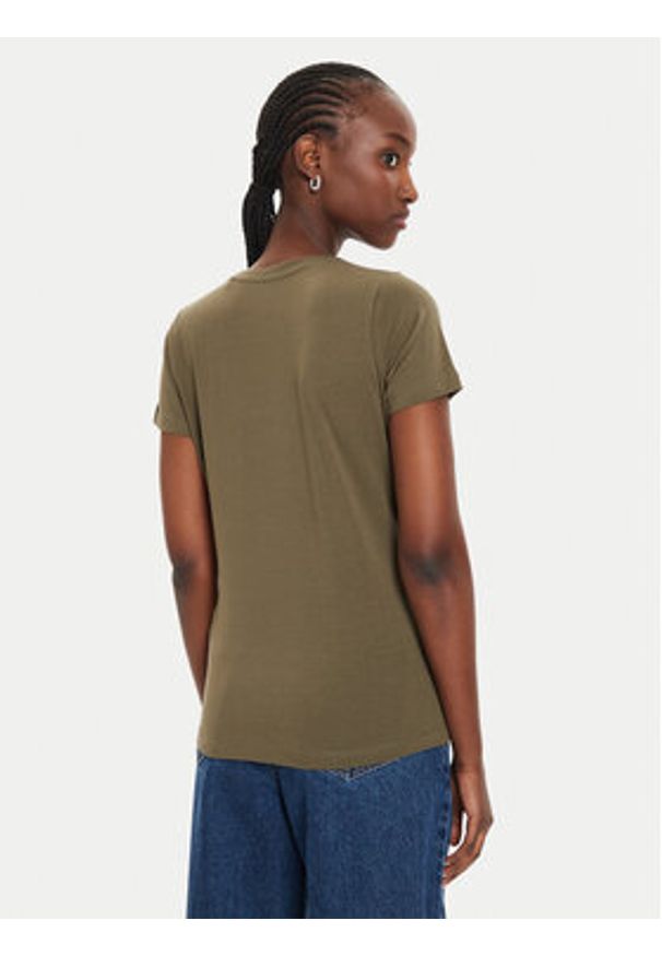 Pepe Jeans T-Shirt New Virginia PL505202 Zielony Slim Fit. Kolor: zielony. Materiał: bawełna