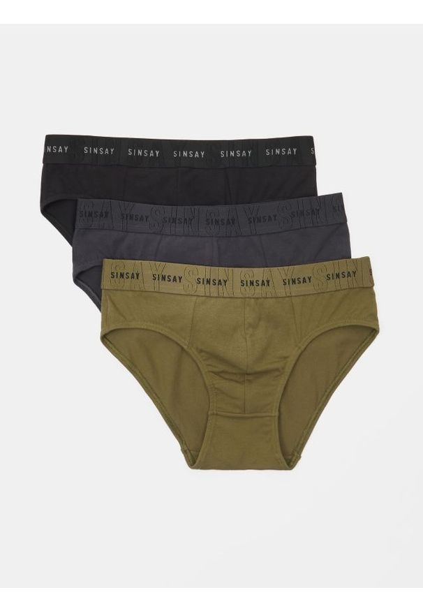 Sinsay - Bawełniane majtki 3pack - wielobarwny. Materiał: bawełna