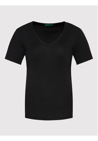 United Colors of Benetton - United Colors Of Benetton T-Shirt 3GA2E4230 Czarny Regular Fit. Kolor: czarny. Materiał: bawełna #5