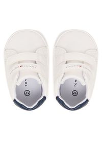 TOMMY HILFIGER - Tommy Hilfiger Sneakersy Low Cut Velcro T0B9-34328-1582 Biały. Kolor: biały. Materiał: skóra #4