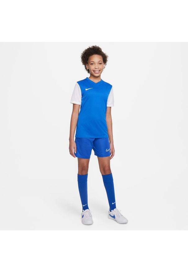Koszulka treningowa chłopięca Nike Tiempo Premier II. Kolor: niebieski. Długość rękawa: krótki rękaw. Długość: krótkie