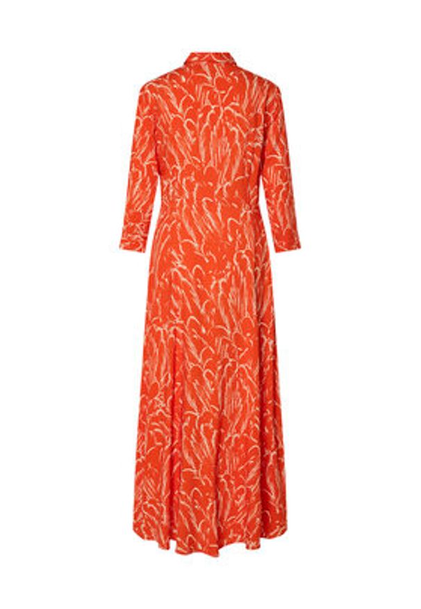 YAS Sukienka koszulowa Savanna 26022663 Pomarańczowy Loose Fit. Kolor: pomarańczowy. Materiał: wiskoza. Typ sukienki: koszulowe
