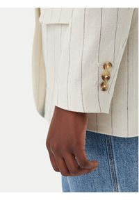 Vero Moda Marynarka Mindy 10304657 Beżowy Oversize. Kolor: beżowy. Materiał: wiskoza
