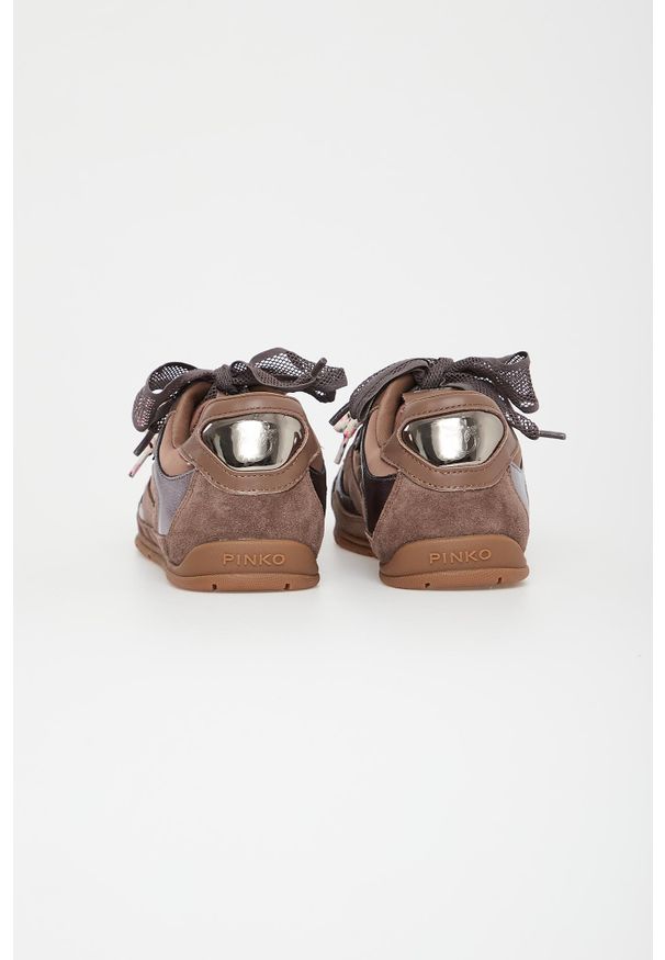Pinko - Sneakersy damskie zamszowe PINKO. Materiał: zamsz