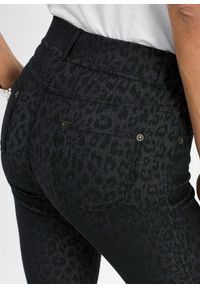 bonprix - Jegginsy w panterkę. Kolor: szary. Wzór: motyw zwierzęcy #3