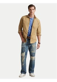 Polo Ralph Lauren Koszula 710805564505 Beżowy Regular Fit. Typ kołnierza: polo. Kolor: beżowy. Materiał: bawełna #3