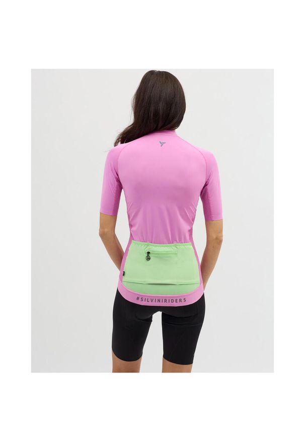 Silvini - Koszulka rowerowa (z krótkim rękawem) damska SILVINI Women Jersey MAZZANA. Kolor: różowy. Materiał: jersey. Długość rękawa: krótki rękaw. Długość: krótkie