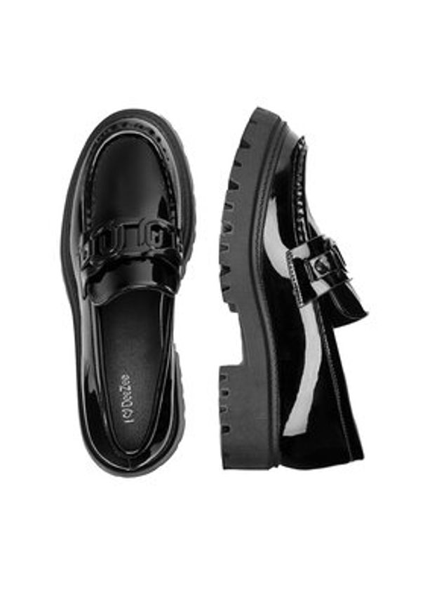 DeeZee Loafersy WS5875-32 Czarny. Kolor: czarny. Materiał: skóra