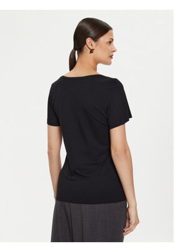 Morgan T-Shirt 241-DALILA Czarny Regular Fit. Kolor: czarny. Materiał: bawełna