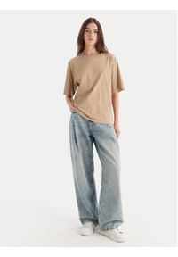 BOSS T-Shirt C_Enis 50523256 Beżowy Oversize. Kolor: beżowy. Materiał: bawełna