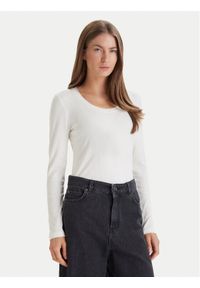 Calvin Klein Bluzka LV044D235G Biały Slim Fit. Kolor: biały #1