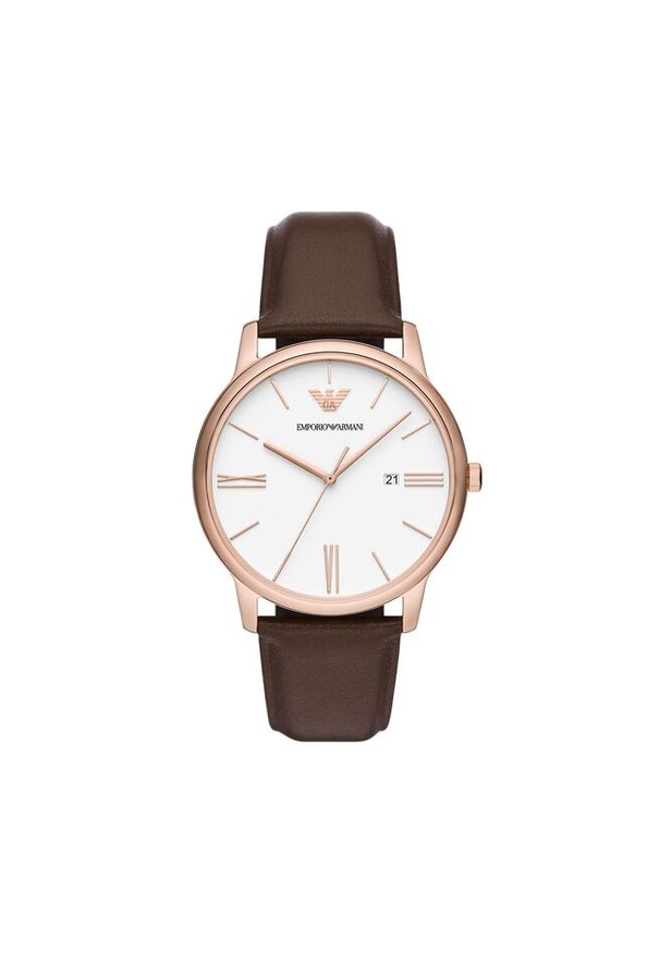 Zegarek Emporio Armani. Kolor: brązowy