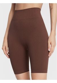 Gina Tricot Kolarki Sky Seamless 16534 Brązowy Slim Fit. Kolor: brązowy. Materiał: syntetyk #1