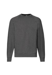 FRUIT OF THE LOOM - Klasyczna Bluza Raglanowa Unisex Dla Dorosłych. Kolor: szary. Długość rękawa: raglanowy rękaw